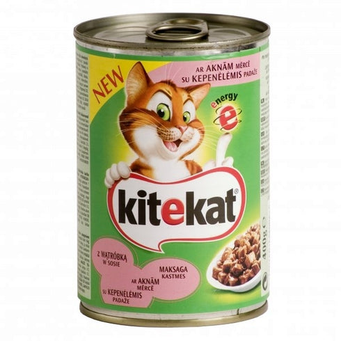 Hrana umeda pentru pisici Kitekat cu ficat 400 g